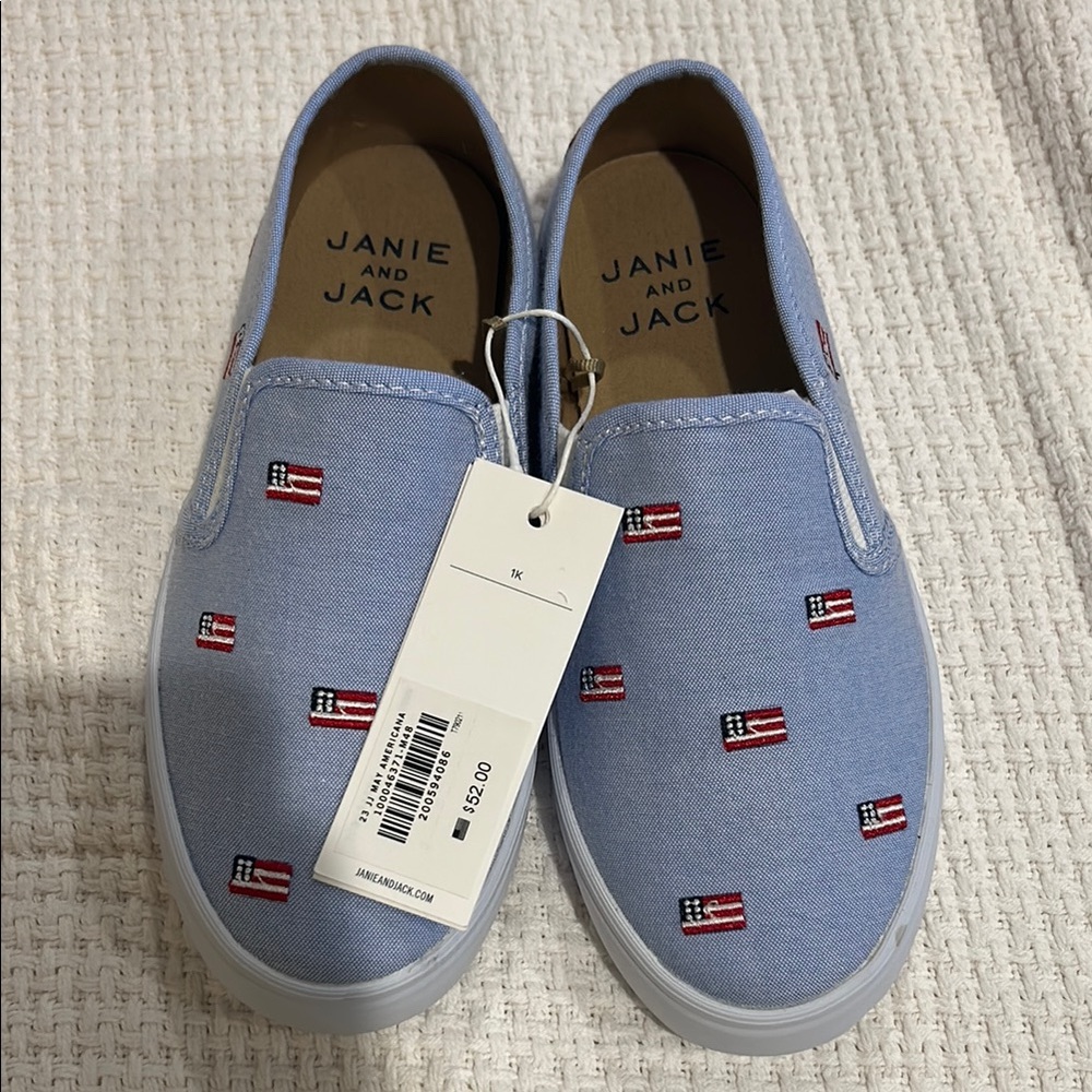 Janie and Jack American Flag shoes